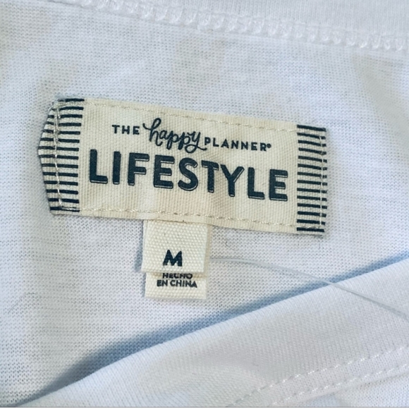 NEW The Happy Planner Happy Face Short Sleeve Cotton Graphic Tee Size M - Picture 6 of 6